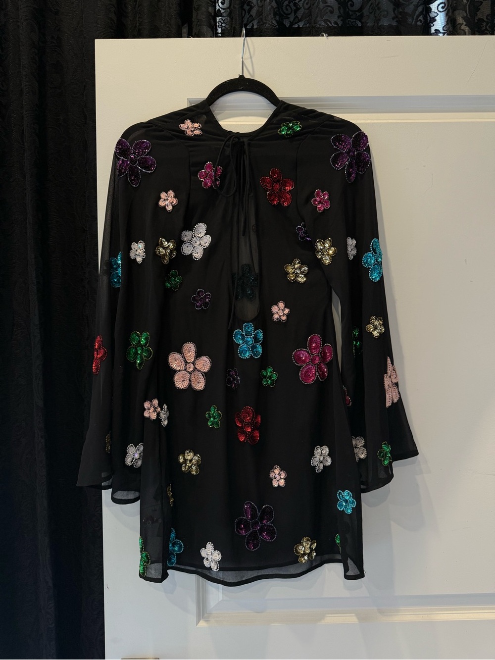 NWT Nasty Gal Beaded Mesh Dress